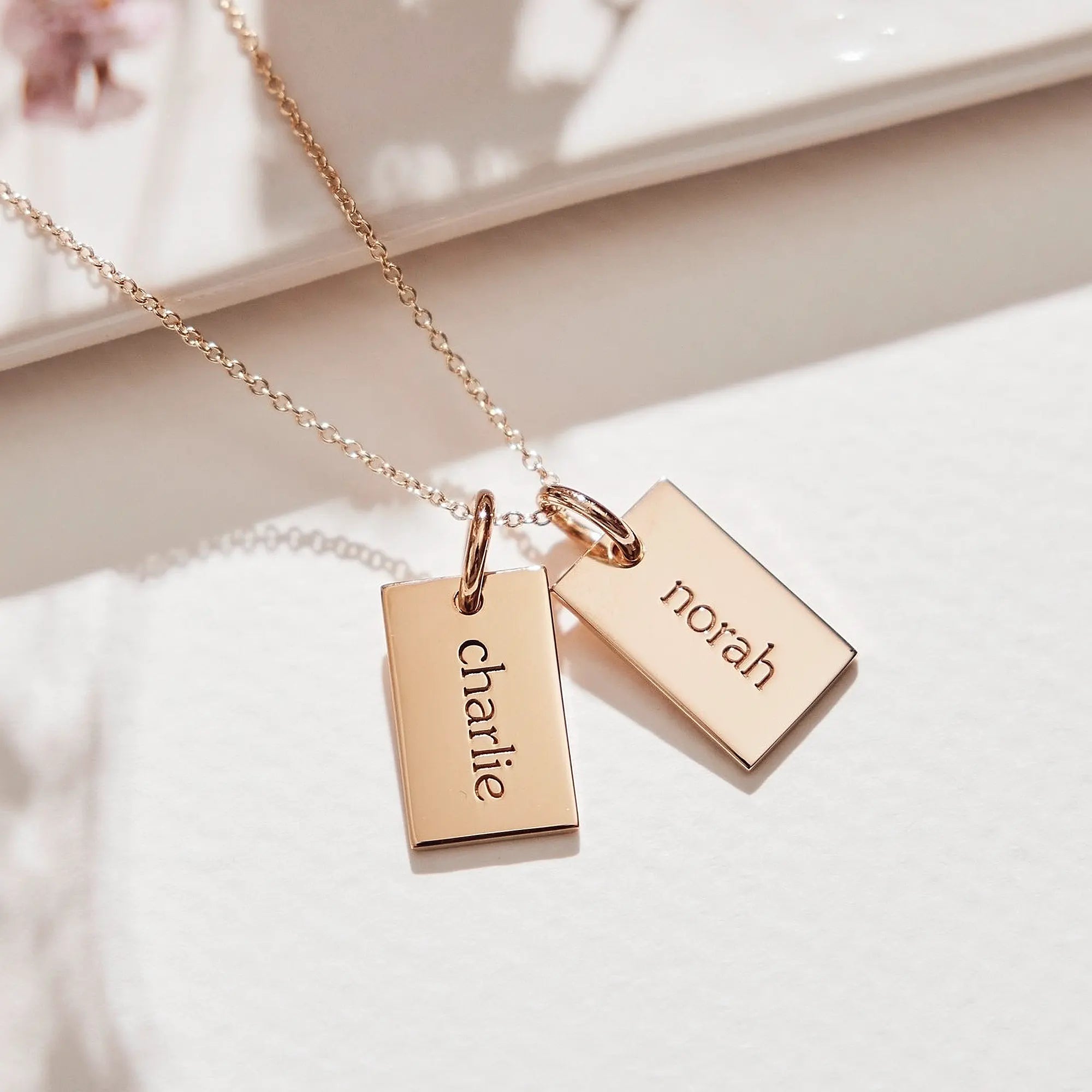 Mama Tag - Namenskette mit 2 Charms - SEVOLY