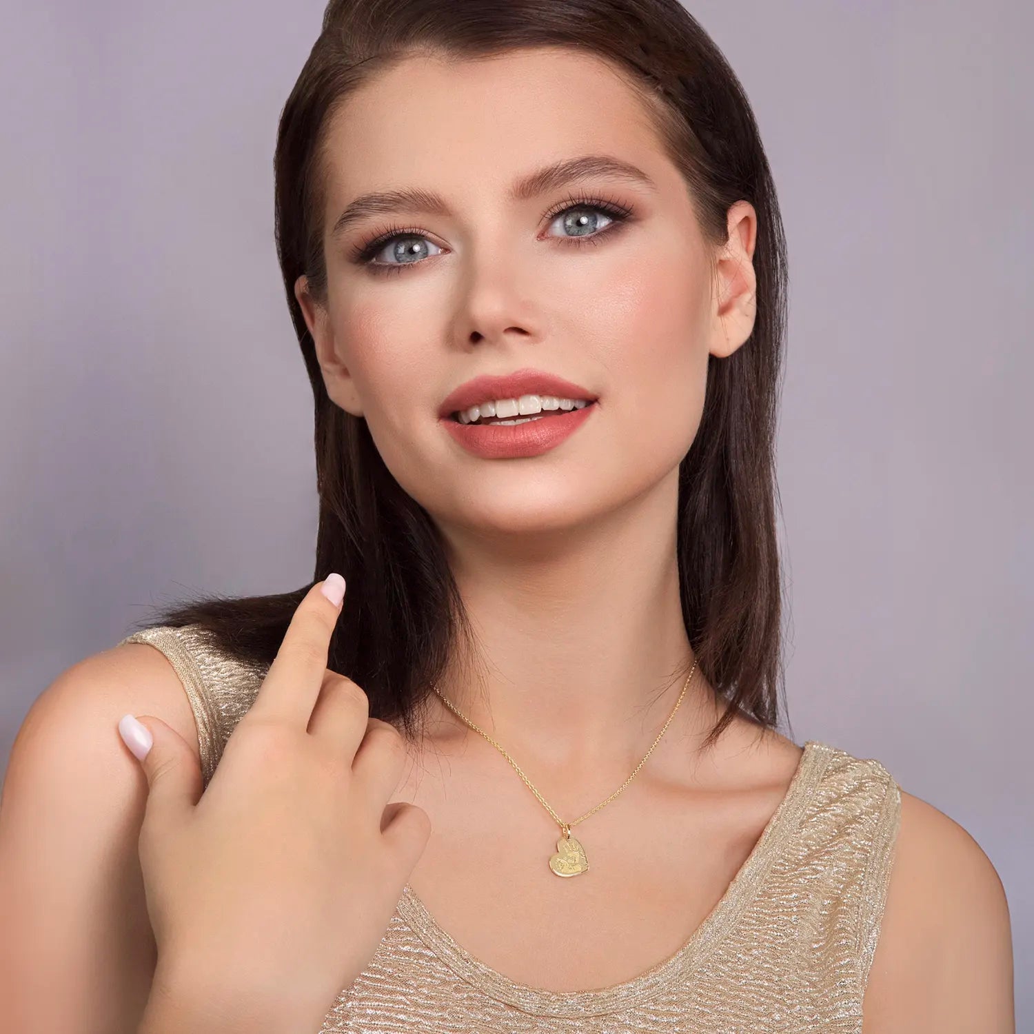 Meine Wunder am Herzen - Familienkette mit zwei 3D Abdrücke - SEVOLY