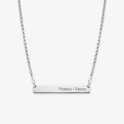 2 Name Bar Personalisierte Namenskette mit Gravur - SEVOLY