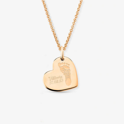 Immer am Herzen - Light Collection - Kette mit 1 Abdruck - SEVOLY