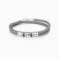 Leder Storyteller Armband mit 3 Beads und Text Gravur - SEVOLY