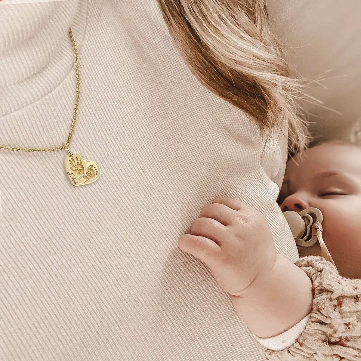 Meine Wunder am Herzen - Familienkette mit zwei 3D Abdrücke - SEVOLY