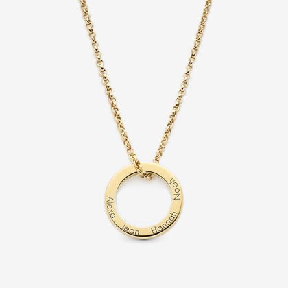 "Ring of Love" Personalisierte Familienkette mit Gravur - SEVOLY