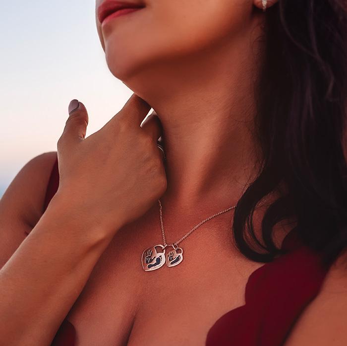 SEVOLY LOVE - Geschwisterkette mit 2 Charms - SEVOLY